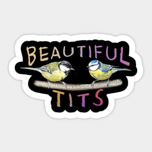 Funny Blue Tit Meme Sticker